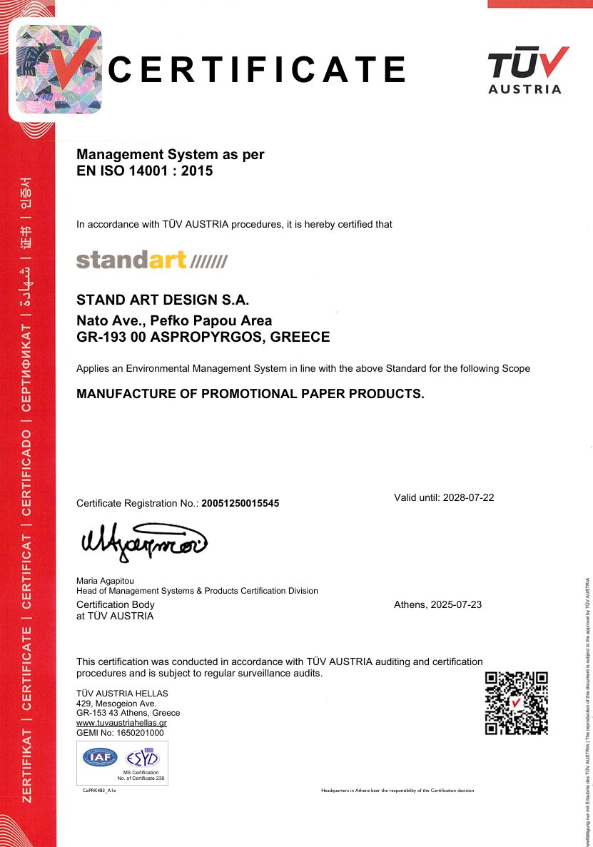 14001 certificate